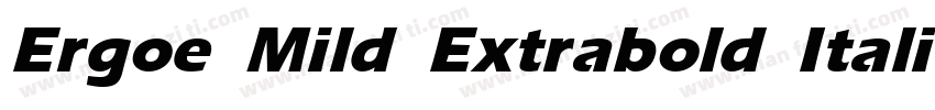 Ergoe Mild Extrabold Italic字体转换
